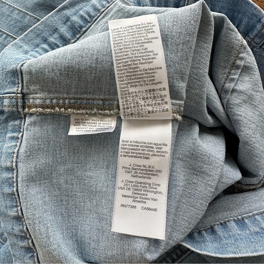 Madewell Denim Seamed Mini Shirtdress in Palermo Wash Light Blue Dress Casual - Picture 7 of 14